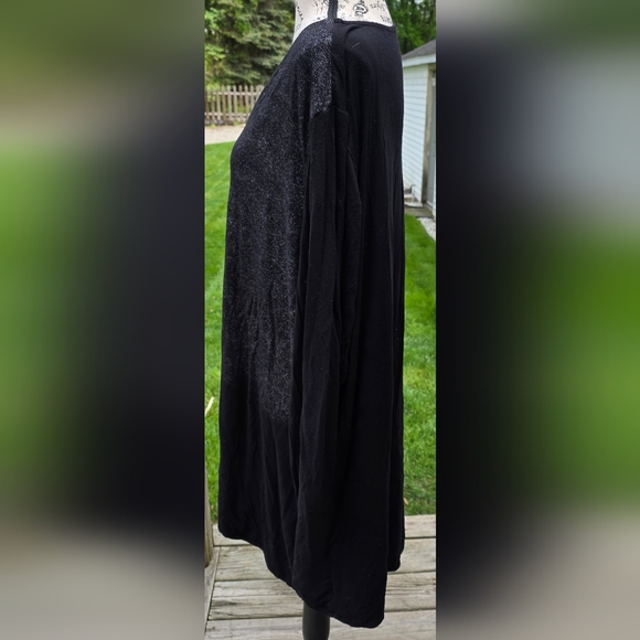 Womens Plus Size 3X Long Sleeve Black White Tunic V Neck Shirt Top Work XXXL - Picture 5 of 9